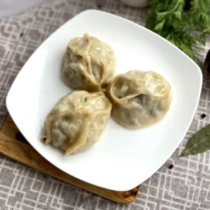 Манты со свининой и говядиной